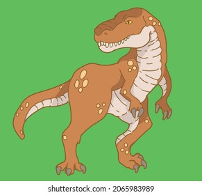 Dinosaur tirex, vector children's illustration
