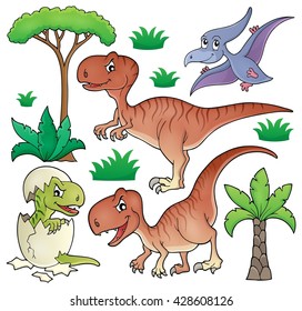 Dinosaur topic set 1 - eps10 vector illustration.