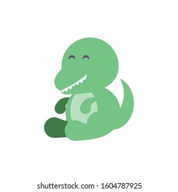 dinosaur toy design of Childhood play fun kid game gift object little and present theme Vector illustration