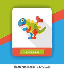 dinosaur toy flat icon
