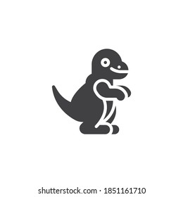 Dinosaur toy vector icon. filled flat sign for mobile concept and web design. T-Rex toy dinosaur glyph icon. Symbol, logo illustration. Vector graphics