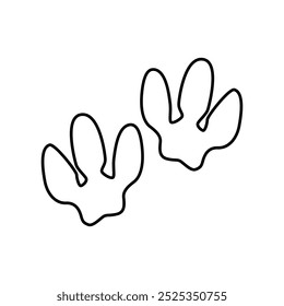 Ícone de vetor de Trilha de Dinossauro. Símbolo ou logotipo da ilustração de Pegadas de Dinossauro.