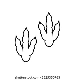Icono de Vector de Pista de dinosaurio. Signo de ilustración de huellas de dinosaurio. símbolo de traza o logotipo.