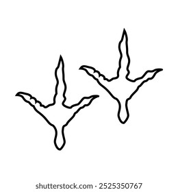 Dinosaur Track vector icon. Dinosaur Footprints illustration sign. trace symbol or logo.