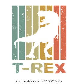 Dinosaur t-rex design. Vector illustration isolated on white background