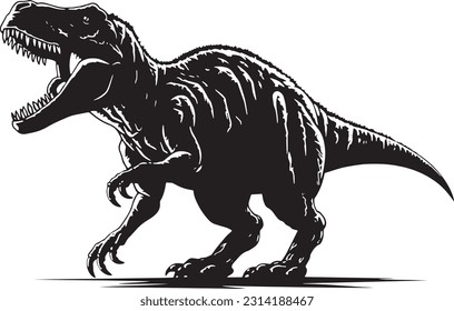 dinosaur t-rex isolated on white background, vector illustration