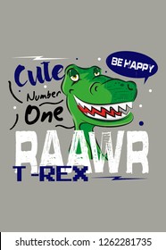 dinosaur t-rex kids apparel colorful distressed