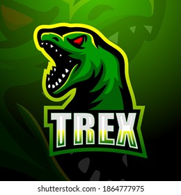 Dinosaur t-rex mascot logo design