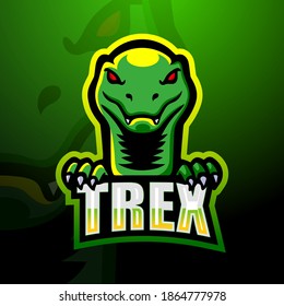 Dinosaur t-rex mascot logo design