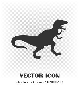 Dinosaur t-rex silhouettes set. Vector illustration isolated on white background