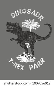 Dinosaur trex  tshirt graphic design vector art