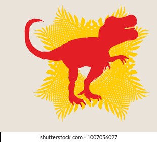 Dinosaur trex  tshirt graphic design vector art