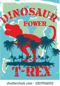 Dinosaur trex  tshirt graphic design vector art