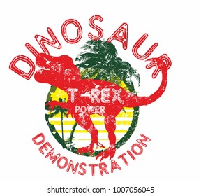 Dinosaur trex  tshirt graphic design vector art