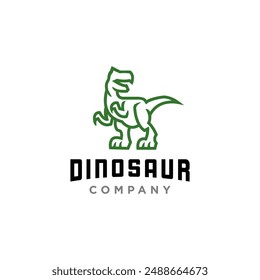 dinosaur t-rex tyrannosaurus simple line icon logo vector design, modern animal logo pictogram design