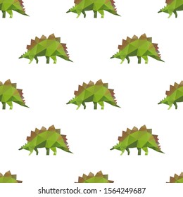 Dinosaur triangle shape seamless pattern backgrounds. Wrapping paper template. Polygonal design illustration.