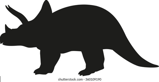 Dinosaur triceratops sideview