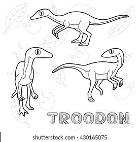 troodon dinosaur coloring pages