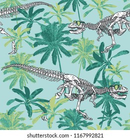 dinosaur tropical Print pattern