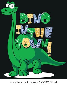 dinosaur t-shirt design for kids, dinosaur vector illustration