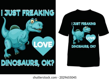 Dinosaur t-shirt design. T-shirt design for print.