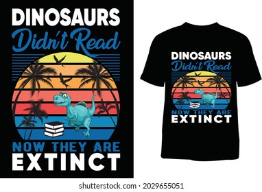 Dinosaur t-shirt design. T-shirt design for print.