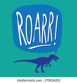 Dinosaur typography, t-shirt graphics, vectors