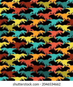 Dinosaur Tyrannosaur pattern seamless. T-rex background. Dino Baby fabric texture