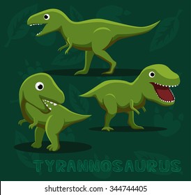 Dinosaur Tyrannosaurus Cartoon Vector Illustration