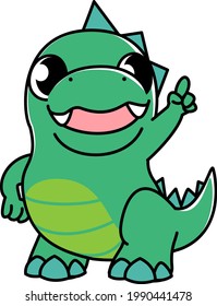 Dinosaur Tyrannosaurus cute simple illustration material