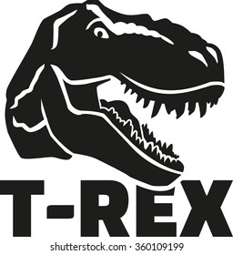 Dinosaur tyrannosaurus head with t-rex