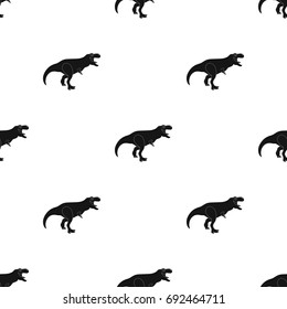 Dinosaur Tyrannosaurus icon in black style isolated on white background. Dinosaurs and prehistoric symbol stock vector illustration.