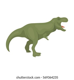 Dinosaur Tyrannosaurus icon in cartoon style isolated on white background. Dinosaurs and prehistoric symbol stock vector illustration.