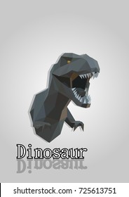 Dinosaur Tyrannosaurus illustration. Polygon triangle. The structural grid of polygons. Abstract Creative concept vector background.