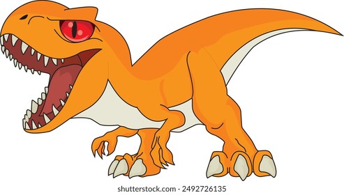 Dinosaur tyrannosaurus orange T-Rex roar