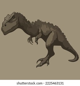 Dinosaur. Tyrannosaurus Rex.  Jurassic Raptor.Illustration Vector Cartoon Drawing
