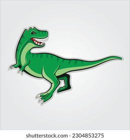 Dinosaur Tyrannosaurus Rex predator cartoon illustration 