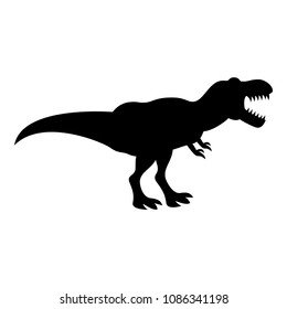 Dinosaur Tyrannosaurus T Rex Icon Black Color