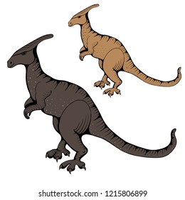 Dinosaur. Vector background images. Illustrations for children. Use printed materials, signs, objects, websites, maps, posters, postcards.