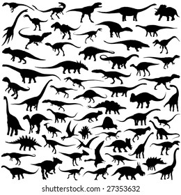 1,324 Dinosaur silhouette contour Images, Stock Photos & Vectors ...