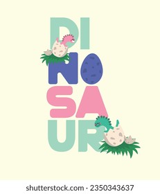 Dinosaur Vector. Cute dinosaur vectors, roar, pattern. Tshirt design