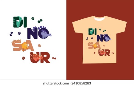 Dinosaur Vector. Cute dinosaur vectors, roar, pattern. Tshirt design