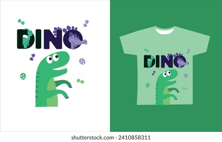 Dinosaur Vector. Cute dinosaur vectors, roar, pattern. Tshirt design