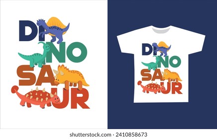 Dinosaur Vector. Cute dinosaur vectors, roar, pattern. Tshirt design