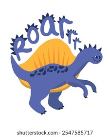 Dinosaur Vector. Cute dinosaur vectors, roar, pattern. Tshirt design