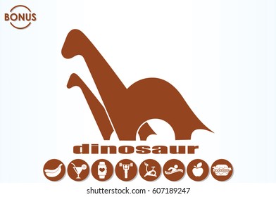 dinosaur vector icon.