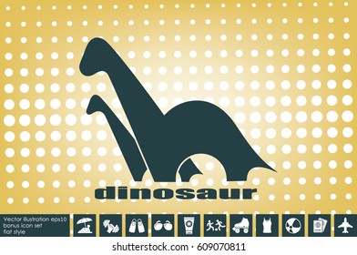 dinosaur vector icon.