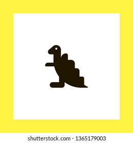 dinosaur vector icon. flat design