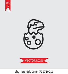 Dinosaur vector icon, illustration symbol