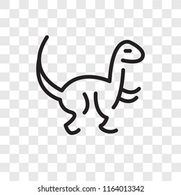 Dinosaur vector icon isolated on transparent background, Dinosaur logo concept